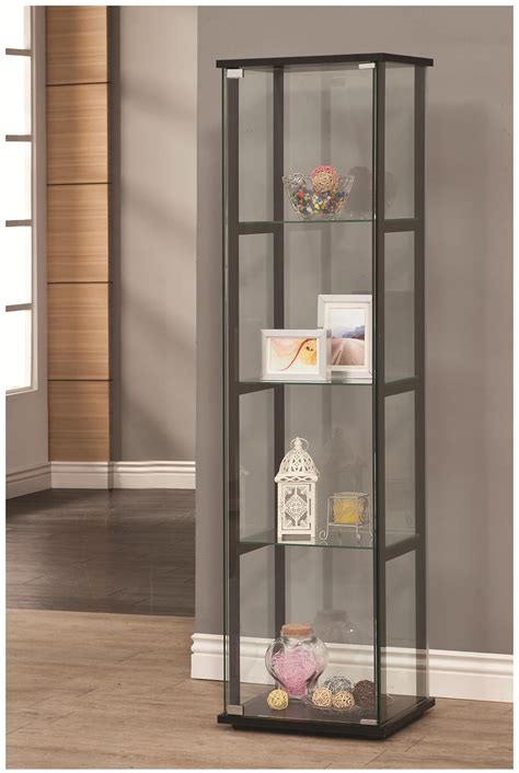 glass and steel curio cabinets|thin curio cabinet with glass.